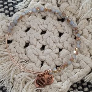 Alex and Ani beaded bangle energy bracelet rose gold